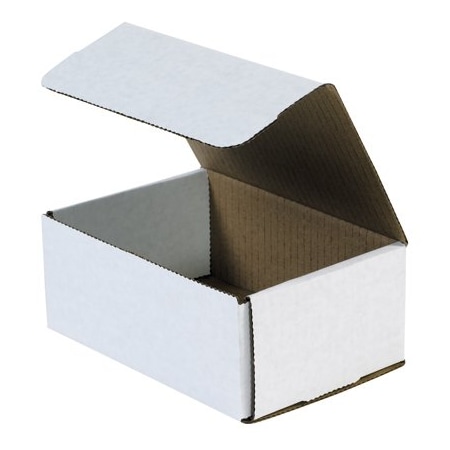 Bsc Preferred 7 1/8 x 5 x 3'' White Corrugated Mailers, 50PK BUY00027075